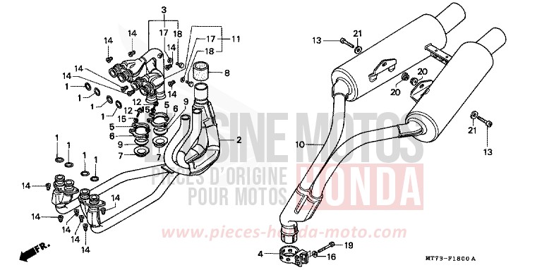 EXHAUST MUFFLER for NR NR RED (R175) from 1992