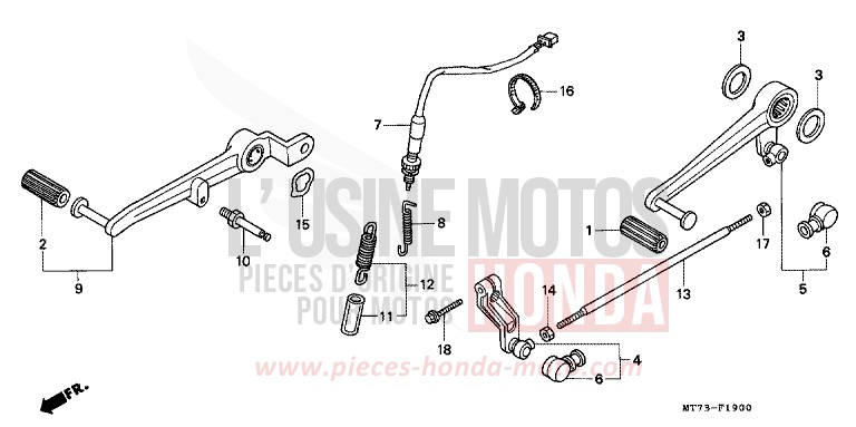 PEDAL for NR NR RED (R175) from 1992
