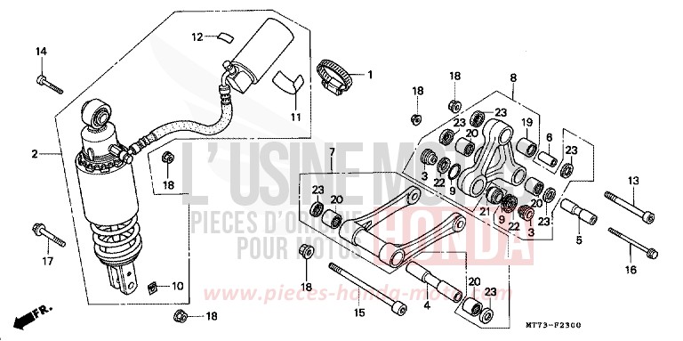 REAR CUSHION for NR NR RED (R175) from 1992