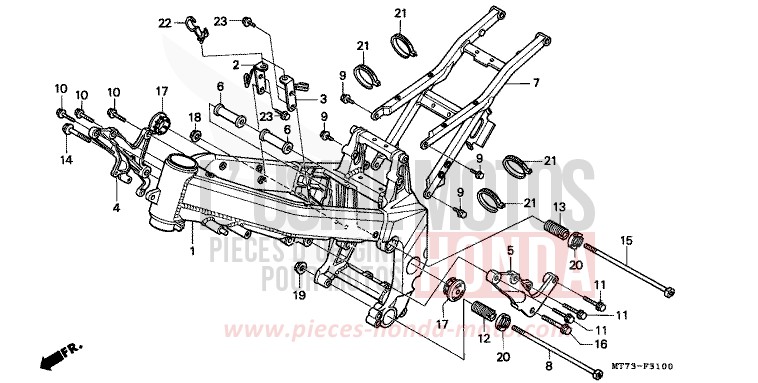 FRAME BODY for NR NR RED (R175) from 1992