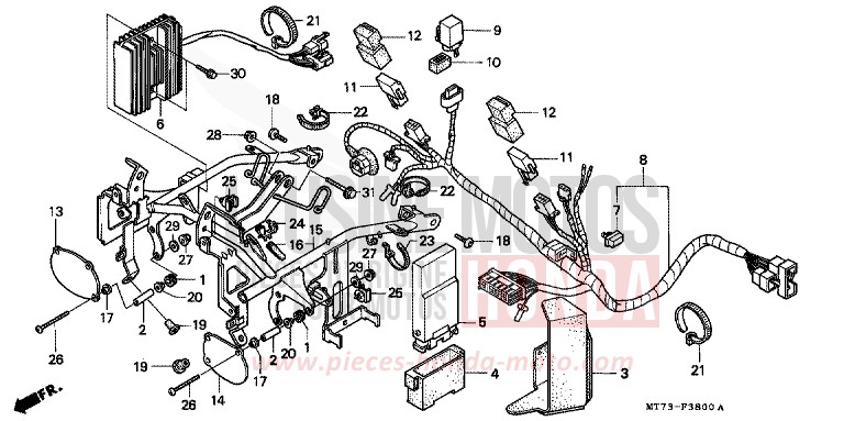 COWL STAY for NR NR RED (R175) from 1992