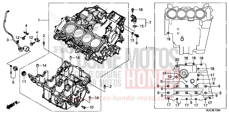 CARTER per CBR650FAE GRAPHITE BLACK (NHB01) del 2014