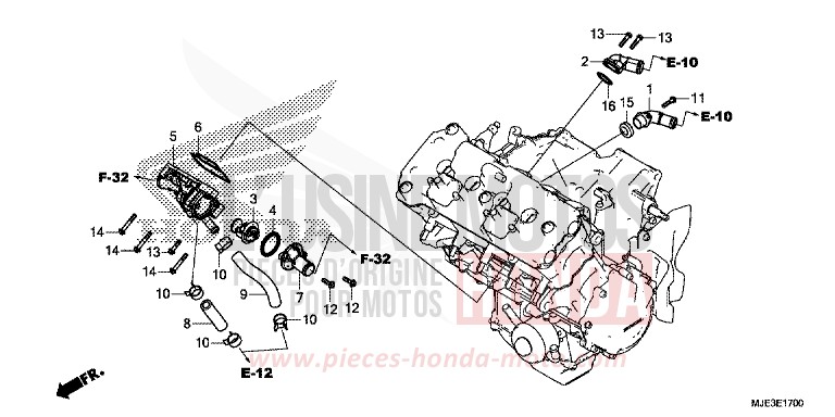 THERMOSTAT for CBR650FAE SWORD SILVER METALLIC (NHA95) from 2014