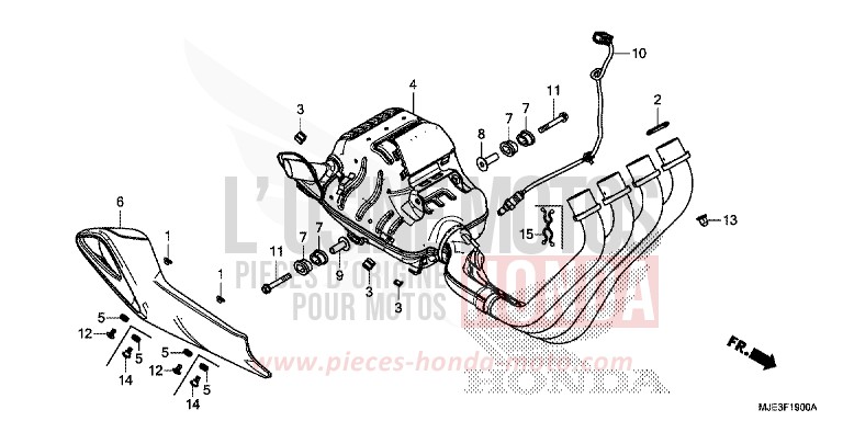 EXHAUST MUFFLER for CBR650FAE SWORD SILVER METALLIC (NHA95) from 2014