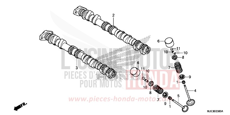 CAMSHAFT/VALVE for CBR650FAE PEARL METALLOID WHITE (NHA96) from 2014