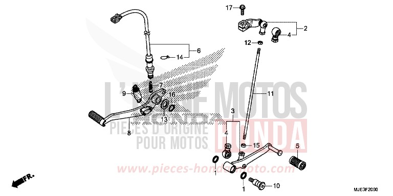 PEDAL for CBR650FAE PEARL METALLOID WHITE (NHA96K) from 2014