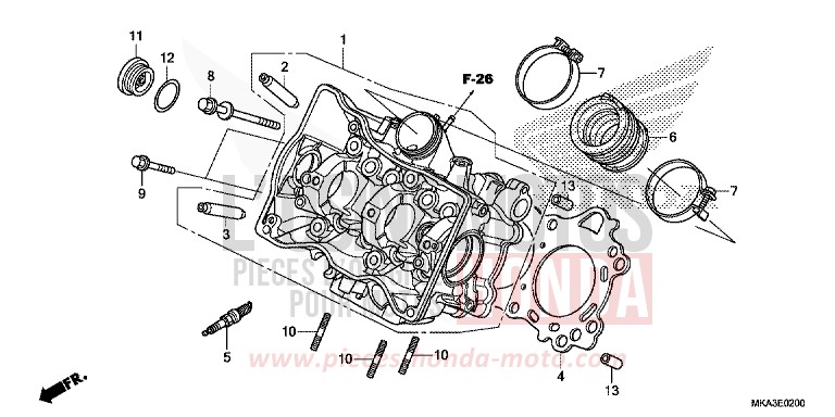 CYLINDER HEAD for NC750X MAT GUNPOWDER BLACK METALLIC (NH436) from 2016