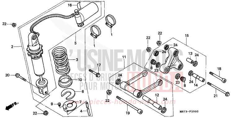 REAR CUSHION for VFR750R PEARL CRYSTAL WHITE (NH193H) from 1988