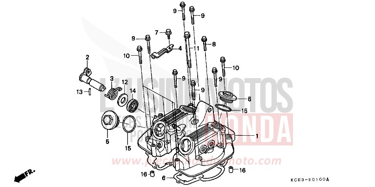COPERCHIO TESTATA per XR250R FIGHTING RED (R134) del 2001