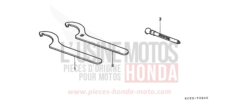 SPANNER for XR250R FIGHTING RED (R134) from 2001