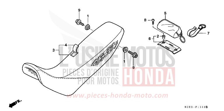 SEAT for XR250R FIGHTING RED (R134) from 2003