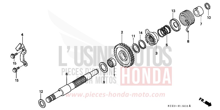 KICK STARTER SPINDLE for XR250R FIGHTING RED (R134) from 2004