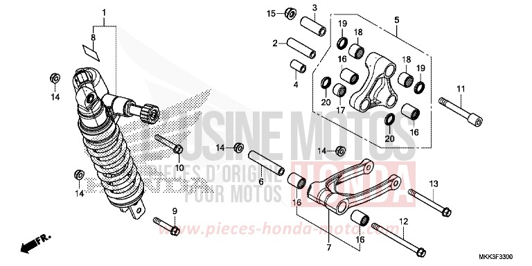 REAR CUSHION for CRF1000 PEARL GLARE WHITE (NHB53HB) from 2018