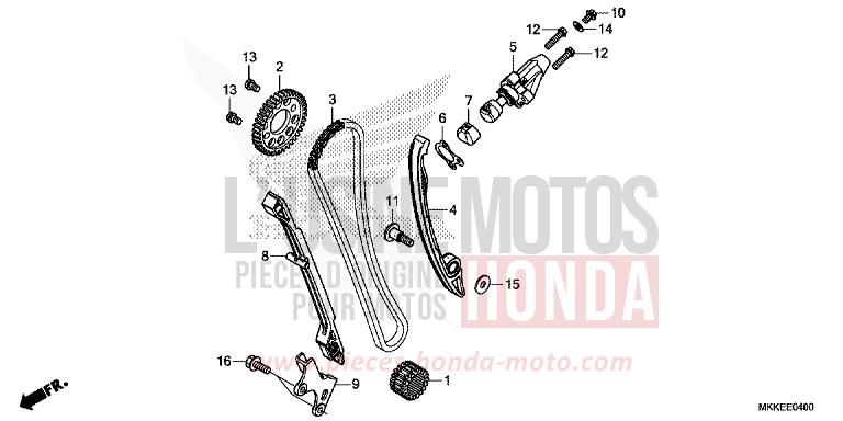 CAM CHAIN/TENSIONER for CRF1000 DEGITAL SILVER METALLIC (NHA30D) from 2019