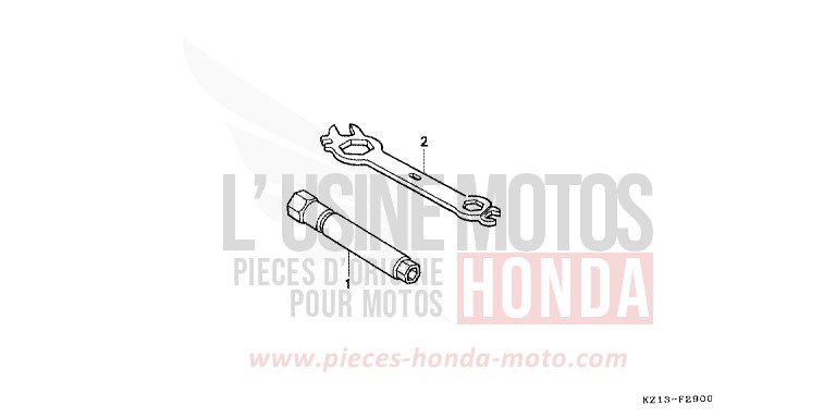 TOOLS for XR250R SHASTA WHITE (NH138H) from 1992