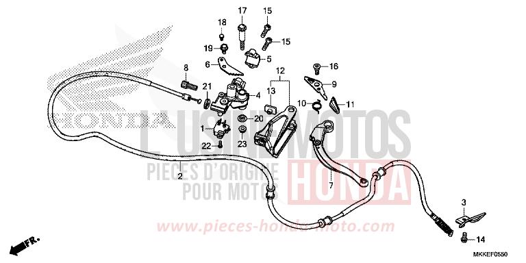 PARKING BRAKE LEVER for CRF1000 DEGITAL SILVER METALLIC (NHA30D) from 2019
