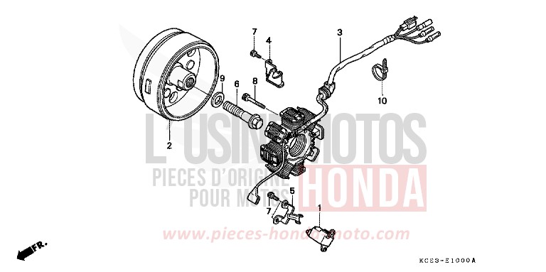 GENERATOR for XR250R ROSS WHITE (NH196) from 1998