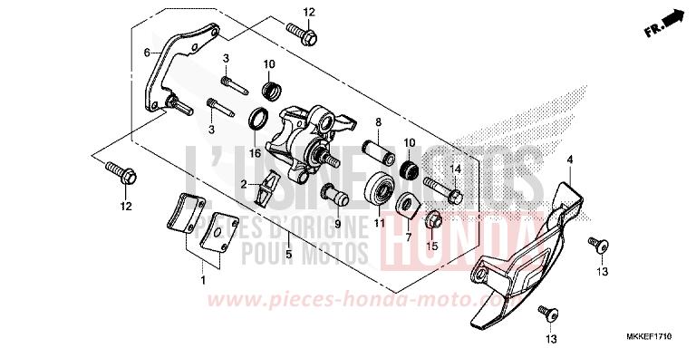 PARKING BRAKE CALIPER for CRF1000 DEGITAL SILVER METALLIC (NHA30D) from 2019