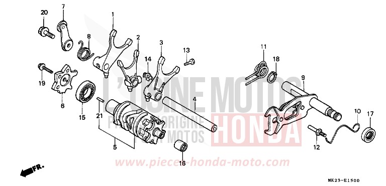SHIFT DRUM for XR600R SHASTA WHITE (NH138H) from 1991