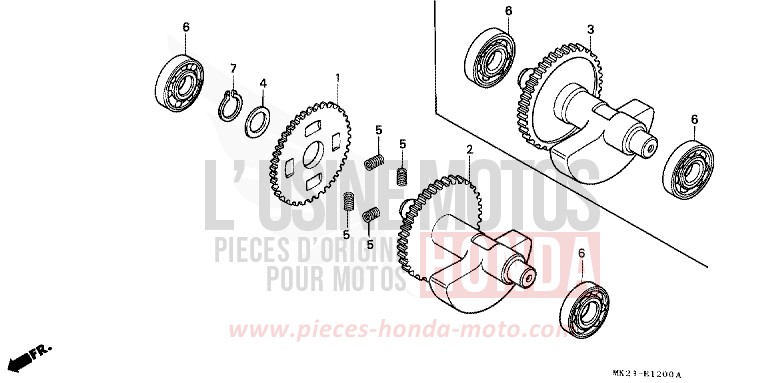BALANCER for XR600R SHASTA WHITE (NH138H) from 1992