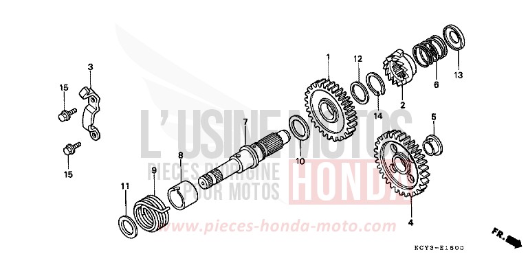 KICK STARTER SPINDLE for XR400R FIGHTING RED (R134) from 2002