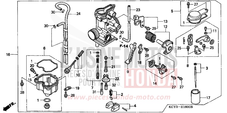 CARBURETOR for XR400R FIGHTING RED (R134) from 2003