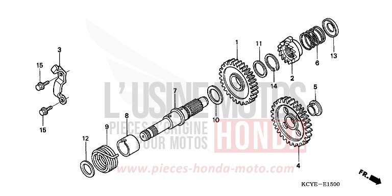 KICK STARTER SPINDLE for XR400R FIGHTING RED (R134) from 2004