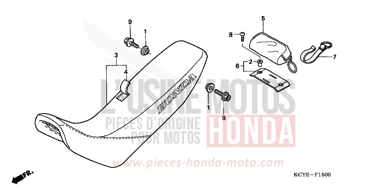 SEAT for XR400R FIGHTING RED (R134) from 2004