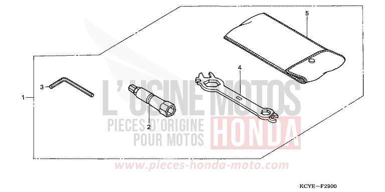 TOOLS for XR400R FIGHTING RED (R134) from 2004