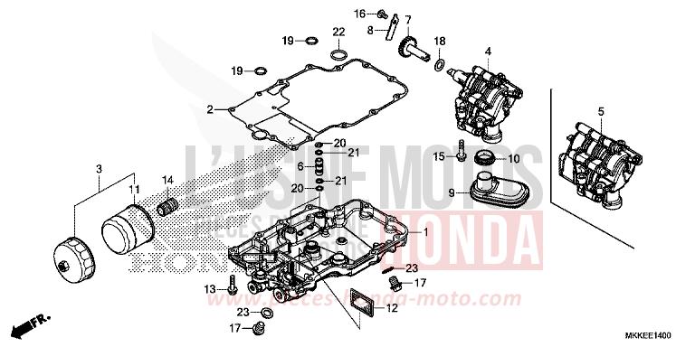 OIL PAN/OIL PUMP for CRF1000 PEARL GLARE WHITE (NHB53HB) from 2019