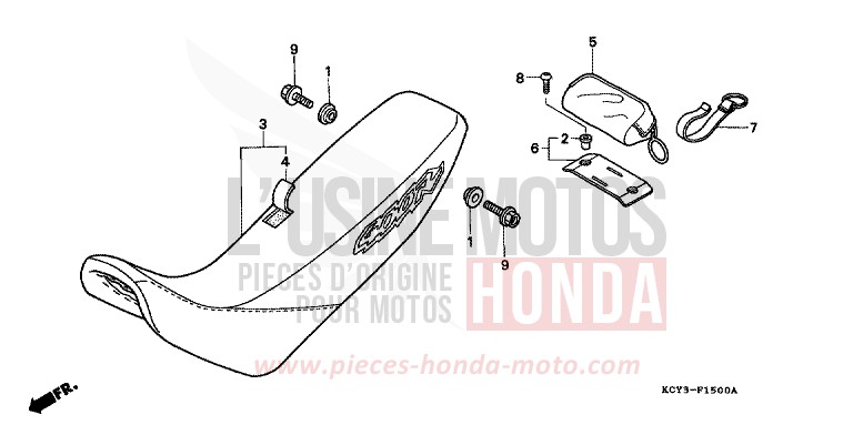 SEAT for XR400R ROSS WHITE (NH196) from 1996