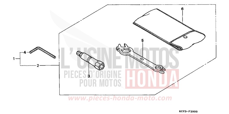ATTREZZI per XR400R FIGHTING RED (R134) del 2000