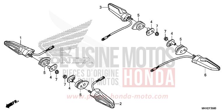 FRECCIA per CRF1000 PEARL GLARE WHITE (NHB53HB) del 2019