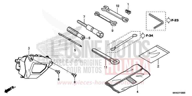 TOOL for CRF1000 PEARL GLARE WHITE (NHB53HB) from 2019