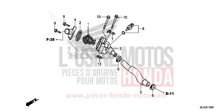TERMOSTATO per NC750SA CANDY ARCADIAN RED (R305) del 2014