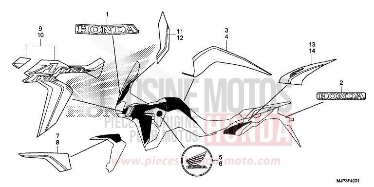 MARK/EMBLEM (TRICOLOR) for CRF1000 PEARL GLARE WHITE (NHB53H) from 2016