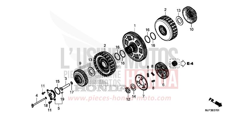 CLUTCH (CRF1000D) for CRF1000 VICTORY RED (R334B) from 2016