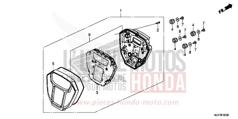 CONTACHILOMETRI per CRF1000 VICTORY RED (R334B) del 2016