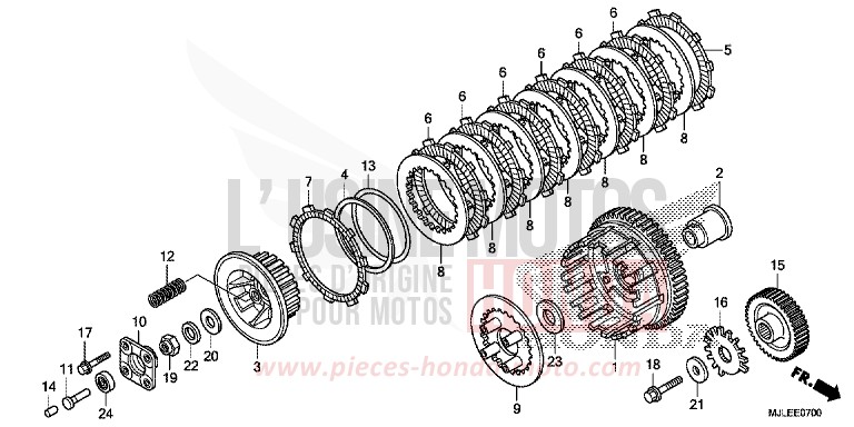 CLUTCH (NC750S/SA) for NC750S PEARL GLARE WHITE (NHB53) from 2015