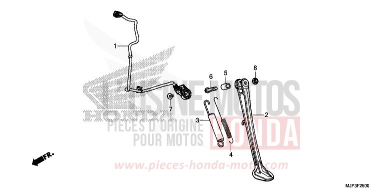 CAVALLETTO LATERALE per CRF1000 VICTORY RED (R334B) del 2016