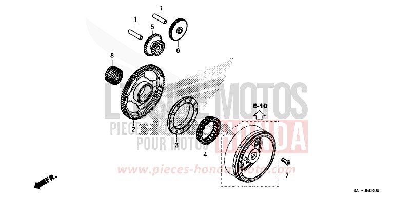 STARTING CLUTCH for CRF1000 DEGITAL SILVER METALLIC (NHA30) from 2016