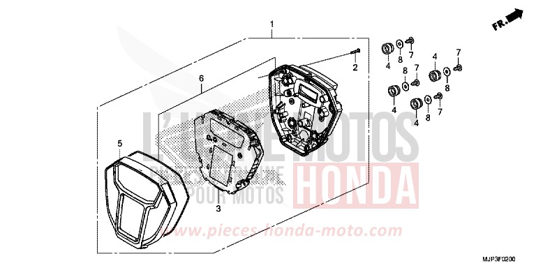 METER for CRF1000 DEGITAL SILVER METALLIC (NHA30) from 2016