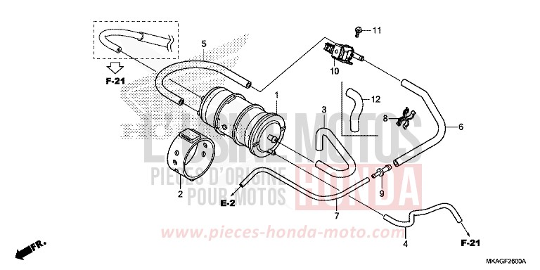 CANISTER for NC750S GRAPHITE BLACK (NHB01H) from 2018