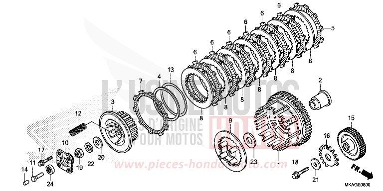 CLUTCH (NC750S/SA) for NC750S SWORD SILVER METALLIC (NHA95Y) from 2018