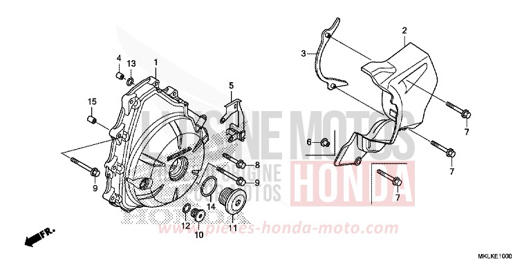 A.C. GENERATOR COVER for NC750S GRAPHITE BLACK (NHB01N) from 2019
