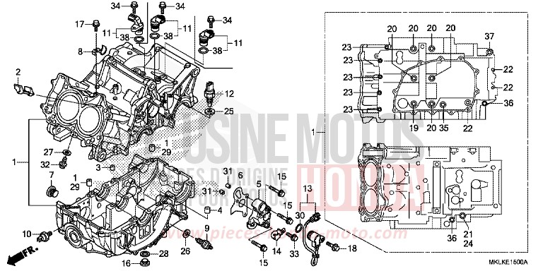 CRANKCASE for NC750S GRAPHITE BLACK (NHB01N) from 2019