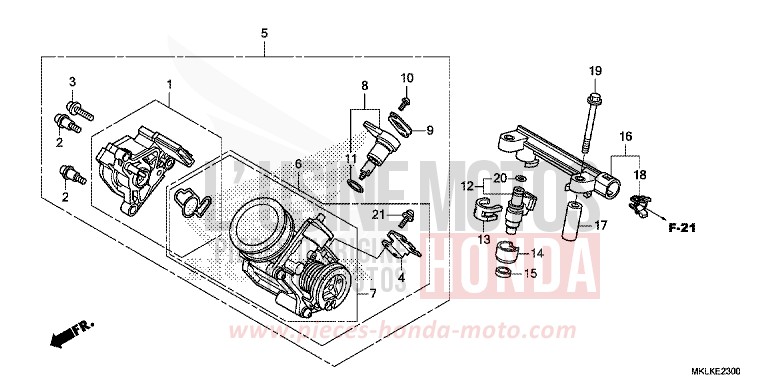 THROTTLE BODY for NC750S GRAPHITE BLACK (NHB01N) from 2019