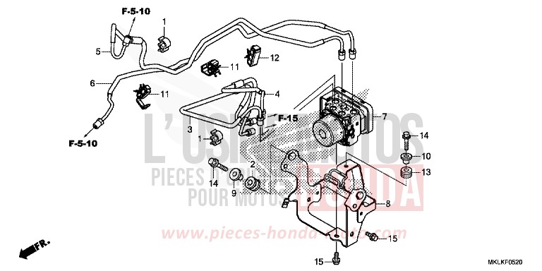 ABS MODULATOR for NC750S GRAPHITE BLACK (NHB01N) from 2019
