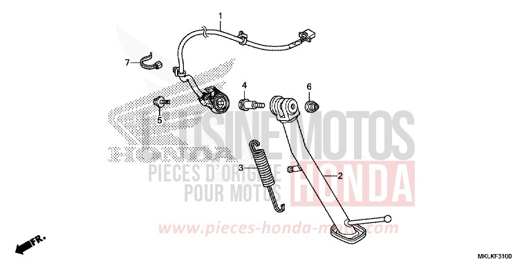 STAND for NC750S GRAPHITE BLACK (NHB01N) from 2019