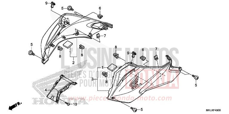 SHELTER for NC750S GRAPHITE BLACK (NHB01N) from 2019